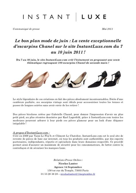 chanel communiqué de presse